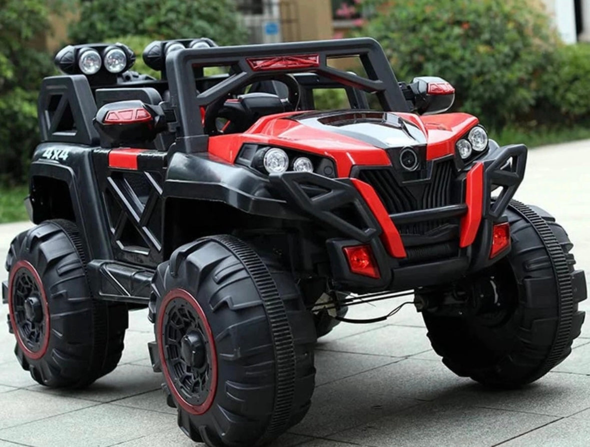 Kids Electric Ride-On Jeep Toy with 4x4 Battery Power, Lights & Music