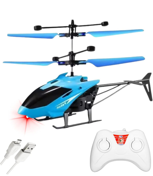 RC Helicopter with Hand Gravity Sensor, Flying Remote Control Helicopter Toy, Chargeble, 3D Light & Safety Sensor for Kids Age 4+ Years I Pack of 1