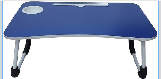 Smart Standard Multi-Purpose Laptop Table With Dock Stand/Study Table/Bed Table/Foldable And Portable/Ergonomic & Rounded Edges/Non-Slip Legs/ Wood (Blue), 40 Cm, 60 Centimeters
( Different Colors )